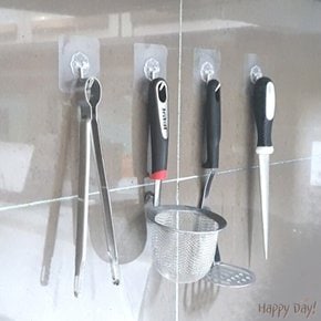접착식 후크걸이 무타공 초강력 접착 주방 후크 벽걸이 욕실 매직