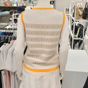 (6J43103 100) 2023년 여성 여름 반전패턴 반집업 폴로 조끼 스웨터