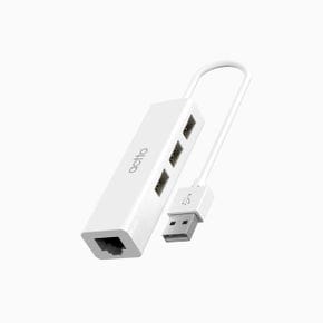 in USB LAN 어댑터 허브 콤보 2 1 3포트