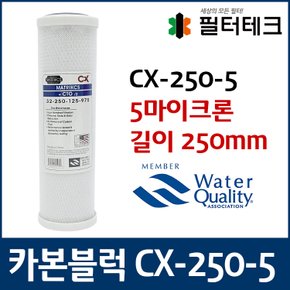 언더씽크 카본블럭필터 매트릭스 CX 250mm 5마이크론