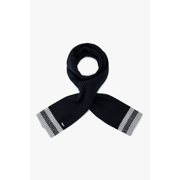 남성 스트라이프 리브드 울 스카프 4615390002000