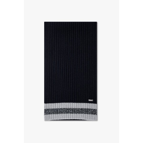 남성 스트라이프 리브드 울 스카프 4615390002000