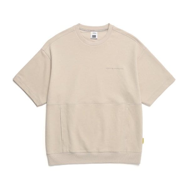 [여주점] N242USW030 피타 세미오버핏 반팔 맨투맨 베이지