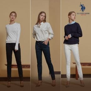 [U.S. POLO ASSN.] 화이트라벨 코튼 팬츠 여성