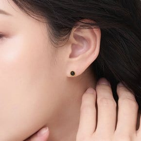순금 한쪽 귀걸이 24K 큐빅 밀그레인 4종 택1