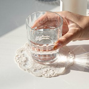 롬에이 로제 레이스 컵받침 빈티지 자수 패브릭코스터 SSG