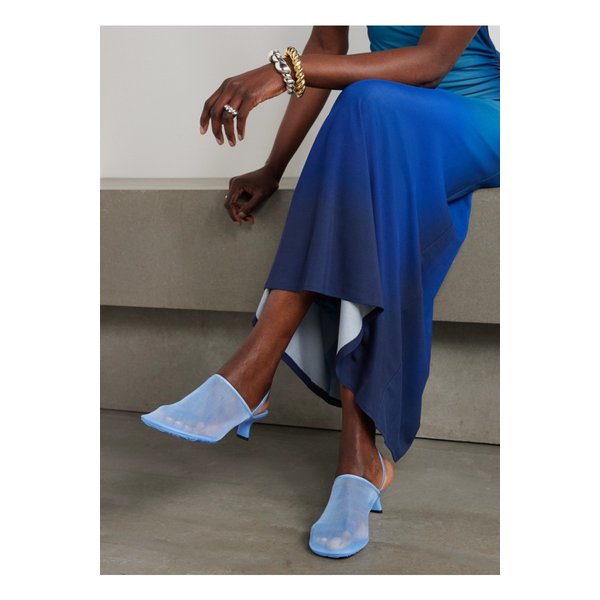 페탈 가죽 트리밍 메쉬 슬링백 샌들 1647597359370700