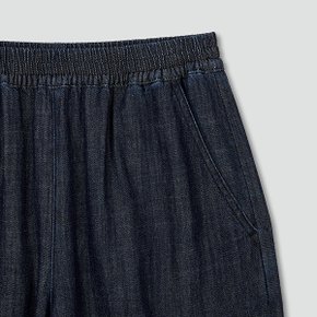 여 해지 데님 밴딩 팬츠 J125201110056