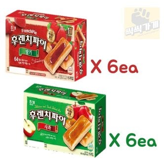 씩씩가게 후렌치파이 딸기 192g + 사과 192g 6개씩 한박스