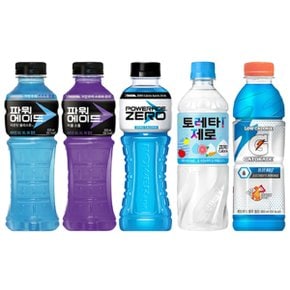 [한번에먹자] 파워에이드 600ml 3종(블루+퍼플+제로) + 게토레이 블루 6