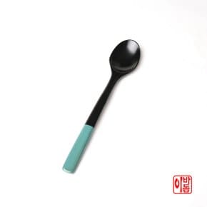 국내산 나무 천연 옻칠 티스푼, 이유식스푼  정제칠  칼라 파랑 1p