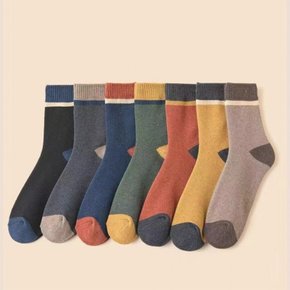 7켤레 세트 장목 기모 보온 겨울 양말 ODM-SOCKS57