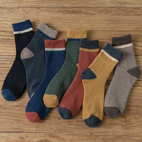 7켤레 세트 장목 기모 보온 겨울 양말 ODM-SOCKS57