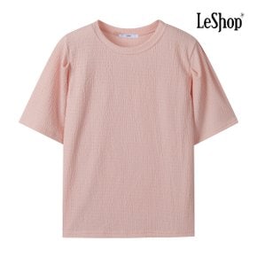 퍼프 주름 스판 티셔츠 (BQ4TS014A)