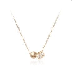 14K GOLD 6mm 볼 큐브 목걸이 (8624512)