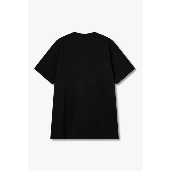 [Y`s]로고 프린트 루즈 핏 티셔츠_블랙 6616120107000
