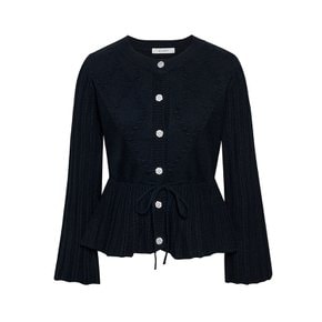 다이아 자카드 스트링 페플럼 가디건 GSBN1CD501