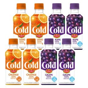 콜드 100% 오렌지 포도 2가지맛 250ml x 8팩 (페트병 리뉴얼상품 출고)