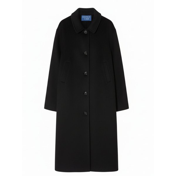 리파인드 스탠카라 울 맥시 싱글 코트 (블랙,차콜)/W254OT08