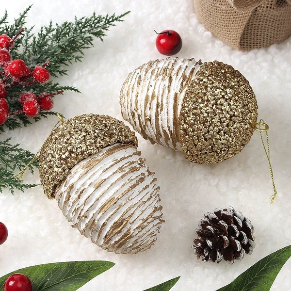 로열골드 트리 오너먼트 2p세트(도토리)