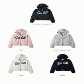 여성 패치 크롭 후드집업 셋업 / Patch Crop Hood Zip-up(Brushed)_A WHMZE4T11F