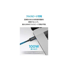 Anker USB-C & Thunderbolt 3 케이블 07m 블랙 100W 출