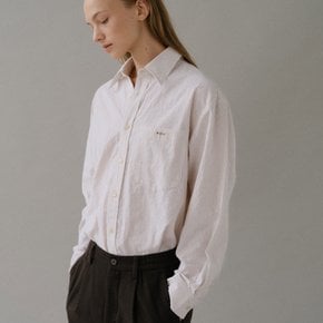 Classic tomboy shirt Peanut beige stripe