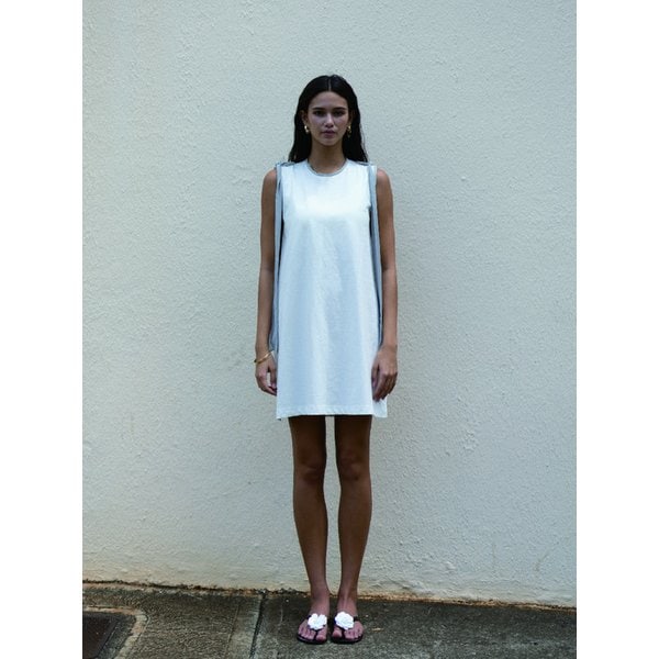 Tie-up Ribbon Dress - White