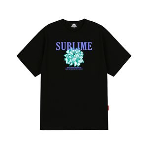 트립션 SURLIME FLOWER GRAPHIC 티셔츠 - 블랙