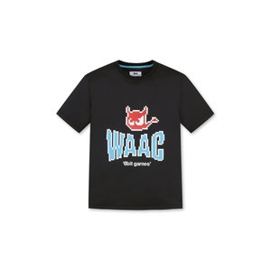 왁 왁[WAAC]골프 (WWTCM23420BKX)여성 8bit games 반팔 라운드 티셔츠
