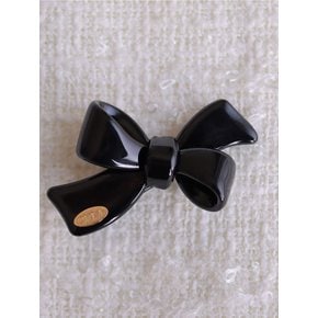 Black and gold mini ribbon pin