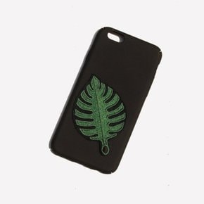 Green Leaf Patch Phonecase 그린리프 패치 블랙케이스