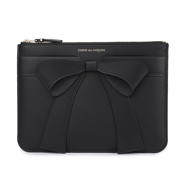 라프리마 꼼데가르송 빅 보우 레더 파우치백 SA5100BB-BLACK