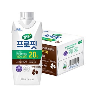 셀렉스 프로핏 웨이프로틴 아메리카노 드링크 330ml 12입 1박스  단백질음료 운동보충_P324369684