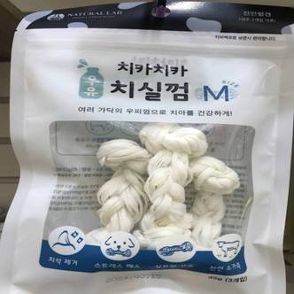 제이큐 개간식 애견간식 치카치카 우유 치실껌 반려견 애견 도그 M 3P 45g