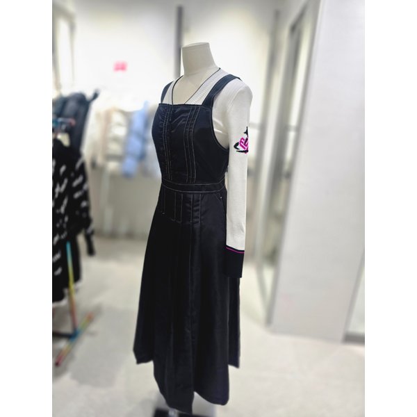 [여주점] 프릴 포인트 플리츠 주름 서스펜더 롱 원피스 EQ4WO061