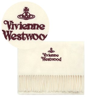 비비안웨스트우드 [부산점] 25FW 화이트 ORB 로고 울 머플러 81030007 W00Q7 A401