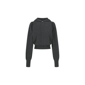 아모멘토 26FW Shirring Half Zip Up Knit Hoodie (3 Colors)