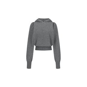 아모멘토 26FW Shirring Half Zip Up Knit Hoodie (3 Colors)
