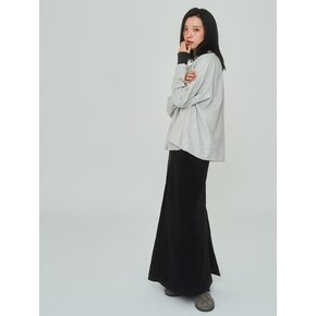 Thick Long H Black Skirt