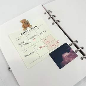 뜯어쓰는 위클리 주간플래너 메모지