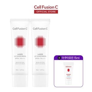 셀퓨전씨 레이저 UV 썬스크린 50ml+50ml (+아쿠아포린 15ml) / 데일리 저자극 더마 선크림