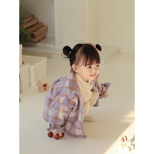 낭만 쪼꼬미 - 체크 유아 루즈핏셔츠