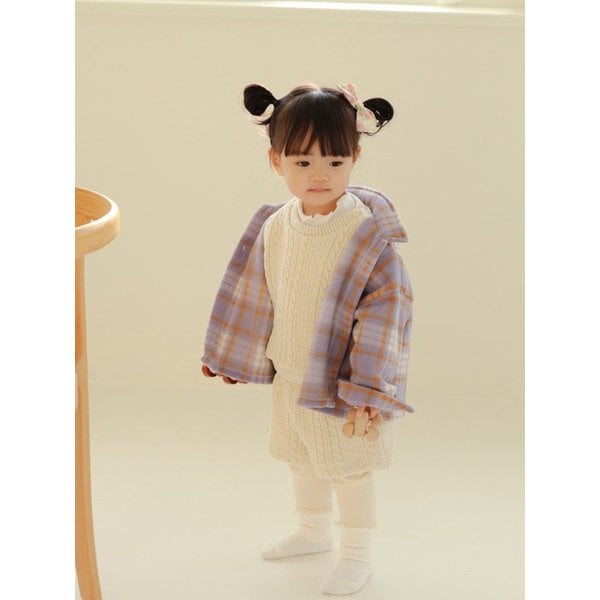 낭만 쪼꼬미 - 체크 유아 루즈핏셔츠