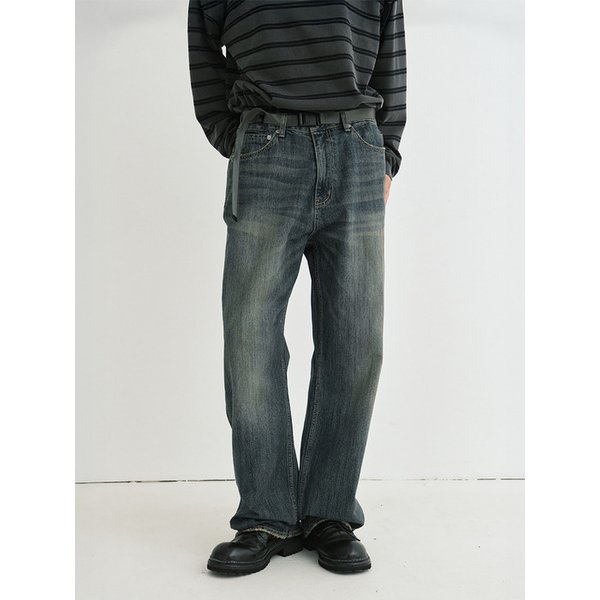 Fade denim pants (indigo blue)