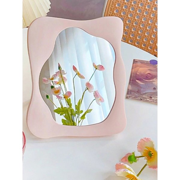 러블리 물결 프레임 메이크업 화장 탁상거울