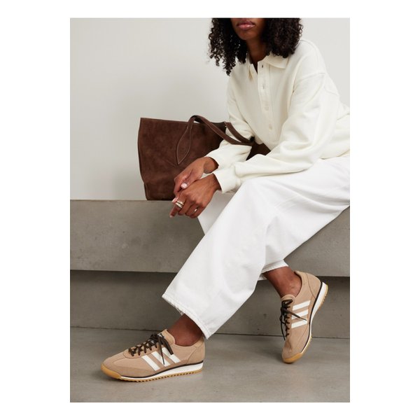 Sl 72 Og 스웨이드 가죽 트리밍 메시 스니커즈 라이트 브라운 46376663162926243