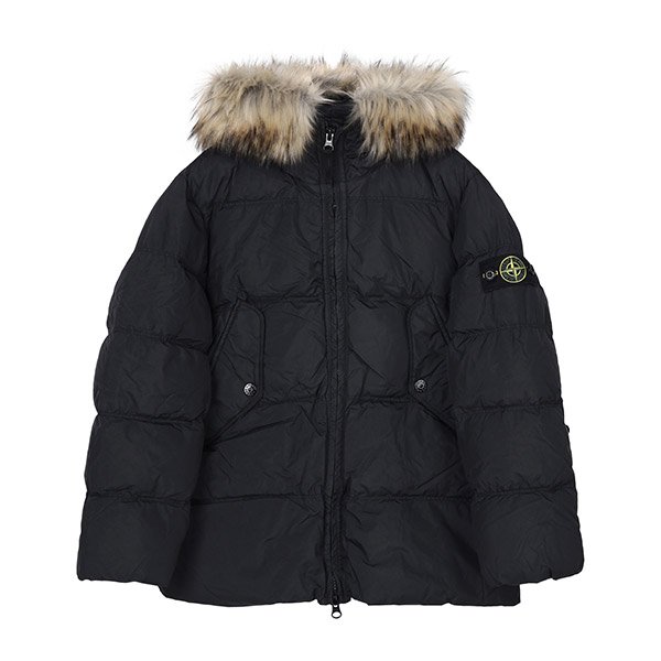 [부산점] KIDS 25FW 블랙 로고 후드 퍼 덕 다운 집업 자켓 164100003 S0A23 V0029(14A)