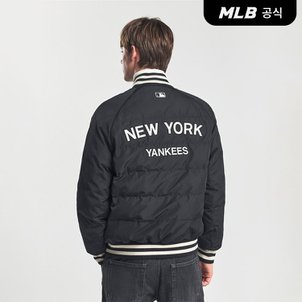 MLB [엠엘비코리아공식] 바시티 립 경량 숏패딩 NY (Black)