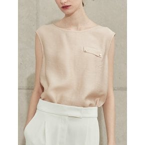 Modal Sleeveless Blouse_Beige